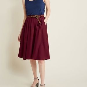 Modcloth Breathtaking Tiger Lilies Midi Skirt